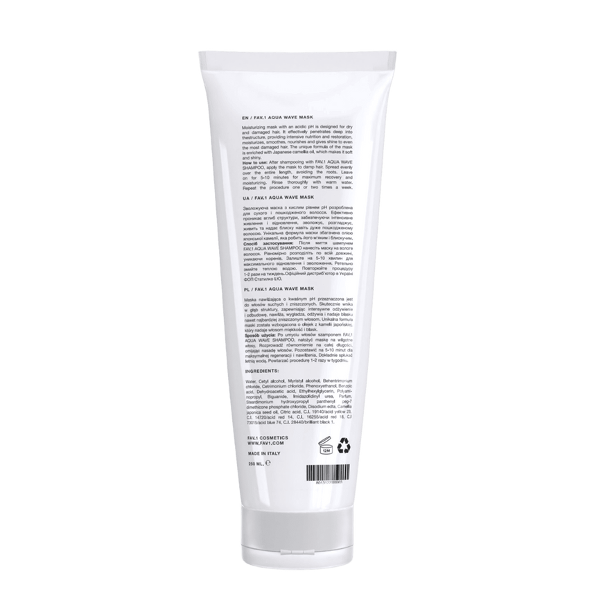 Зволожуюча маска з кислим рівнем pH FAV.1 AQUA WAVE MASK 250 ml FV003 фото